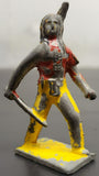 Vtg Unmarked Metal Toy Figurine Warrior W/Chest Plate Holding Sword Collectible