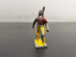 Vtg Unmarked Metal Toy Figurine Warrior W/Chest Plate Holding Sword Collectible