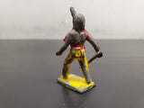 Vtg Unmarked Metal Toy Figurine Warrior W/Chest Plate Holding Sword Collectible