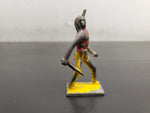 Vtg Unmarked Metal Toy Figurine Warrior W/Chest Plate Holding Sword Collectible