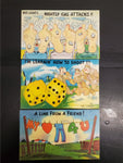 Vtg Lot Military Patriotic Post Cards WW2 2 Cent USPS John Adams Postage Stamps