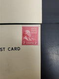 Vtg Lot Military Patriotic Post Cards WW2 2 Cent USPS John Adams Postage Stamps