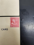 Vtg Lot Military Patriotic Post Cards WW2 2 Cent USPS John Adams Postage Stamps