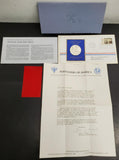 Vtg '71 Postmasters America Commemorative Issue Coin #2 W/Cert Auth Ster Silver