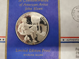Vtg '71 Postmasters America Commemorative Issue Coin #2 W/Cert Auth Ster Silver