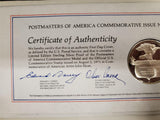 Vtg '71 Postmasters America Commemorative Issue Coin #2 W/Cert Auth Ster Silver