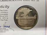 Vtg '71 Postmasters America Commemorative Issue Coin #10 W/Cert Auth Ster Silver