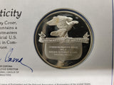 Vtg '71 Postmasters America Commemorative Issue Coin #6 W/Cert Auth Ster Silver
