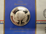 Vtg '72 Postmasters America Commemorative Issue Coin #13 W/Cert Auth Ster Silver