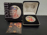 '05 US Minted Colorized Silver Eagle Solid Silver Coin Collectible Coin Gorgeous