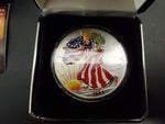 '05 US Minted Colorized Silver Eagle Solid Silver Coin Collectible Coin Gorgeous