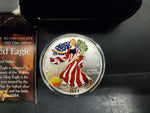 '05 US Minted Colorized Silver Eagle Solid Silver Coin Collectible Coin Gorgeous