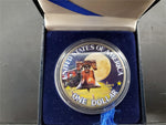 Vtg Colorized President Ike Eisenhower 1776-1976 Dollar Ornate Collectible Coin