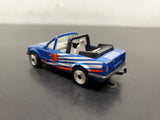 Vtg 1985 Matchbox Ford Escort Cabriolet Blue Macau 1:56 Scale #3 Pristine Cond.