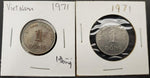 Vtg 1971 S. Vietnam 1 Dong Coins Currency Collectible Unique Shape Slightly Diff