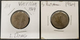 Vtg 1964 S. Vietnam Cong-Hoa 1 Dong Coins Currency Collectible Unique Circulated