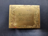 Vtg  Gillette Golden Razor w Blades Case Mirror Shaving Travel Blades Set Lot
