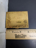 Vtg  Gillette Golden Razor w Blades Case Mirror Shaving Travel Blades Set Lot