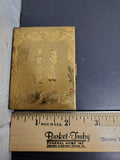 Vtg  Gillette Golden Razor w Blades Case Mirror Shaving Travel Blades Set Lot