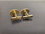 Vtg Antique Men's Gold Diamond Ornate Cufflinks Jewelry Suit Tie Tuxedo Gala VF