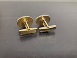 Vtg Antique Men's Gold Diamond Ornate Cufflinks Jewelry Suit Tie Tuxedo Gala VF