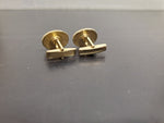 Vtg Antique Men's Gold Diamond Ornate Cufflinks Jewelry Suit Tie Tuxedo Gala VF