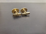 Vtg Antique Men's Gold Diamond Ornate Cufflinks Jewelry Suit Tie Tuxedo Gala VF