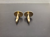 Vtg Antique Men's Gold Diamond Ornate Cufflinks Jewelry Suit Tie Tuxedo Gala VF