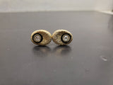 Vtg Antique Men's Gold Diamond Ornate Cufflinks Jewelry Suit Tie Tuxedo Gala VF