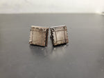 Vtg Antique Men's Silver Platinum Tone Ornate Cufflinks Jewelry Suit Tie Tuxedo