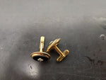 Vtg Antique Men's Gold Onyx Stone Ornate Cufflinks Jewelry Suit Tie Tuxedo Gala