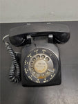 Vtg Bell System Western Electric Black Rotary Dial Office Desk Phone Model 500