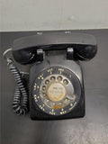 Vtg Bell System Western Electric Black Rotary Dial Office Desk Phone Model 500