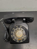Vtg Bell System Western Electric Black Rotary Dial Office Desk Phone Model 500