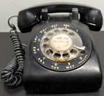 Vtg Bell System Western Electric Black Rotary Dial Office Desk Phone Model 500