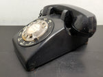 Vtg Bell System Western Electric Black Rotary Dial Office Desk Phone Model 500