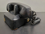 Vtg Bell System Western Electric Black Rotary Dial Office Desk Phone Model 500