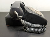 Vtg Bell System Western Electric Black Rotary Dial Office Desk Phone Model 500