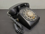 Vtg Bell System Western Electric Black Rotary Dial Office Desk Phone Model 500