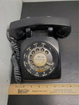 Vtg Bell System Western Electric Black Rotary Dial Office Desk Phone Model 500