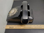 Vtg Bell System Western Electric Black Rotary Dial Office Desk Phone Model 500