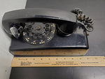 Vtg Bell System Western Electric Black Rotary Wall Phone 554F Collectible Unique