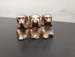 Vtg Hear See Speak No Evil Monkeys Handmade/Painted Japan Collectible Figurines