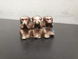 Vtg Hear See Speak No Evil Monkeys Handmade/Painted Japan Collectible Figurines