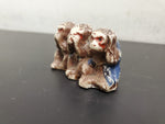Vtg Hear See Speak No Evil Monkeys Handmade/Painted Japan Collectible Figurines