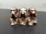 Vtg Hear See Speak No Evil Monkeys Handmade/Painted Japan Collectible Figurines