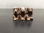 Vtg Hear See Speak No Evil Monkeys Handmade/Painted Japan Collectible Figurines