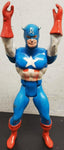 Vtg 1984 Marvel Comics Group Captain America Action Figure Movable Arms/Legs VF