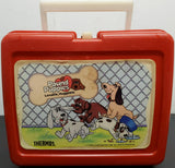 Vtg 1986 Pound Puppies Lovable Huggable Thermos Red Lunchbox Tonka Collectible