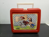 Vtg 1986 Pound Puppies Lovable Huggable Thermos Red Lunchbox Tonka Collectible